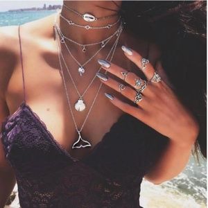 NEW Women's Boho Multilayered Sea Chocker Necklace
